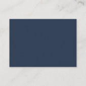 Moderne marineblauw blush Wedding Accommodards Informatiekaartje (Achterkant)