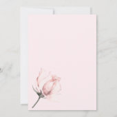 Moderne marineblauw en blush roze bruiloft kaart (Achterkant)