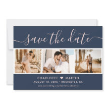 Moderne marineblauw en Blush Wedding 4 Foto