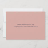 Moderne marineblauw en Blush Wedding Foto Save The Date (Achterkant)