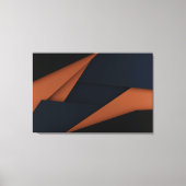 Moderne marineblauw en koper geometrisch canvas afdruk (Voorkant)