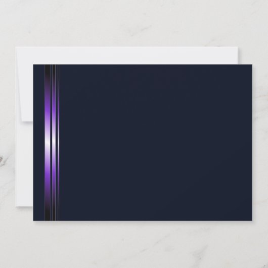 Moderne marineblauw en Paarse verrassing 80e verja Kaart (Achterkant)