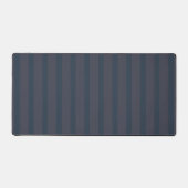 Moderne marineblauw en plum Striped Mousepad Bureaumat (Voorkant)