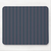Moderne marineblauw en plum Striped Mousepad Muismat (Voorkant)