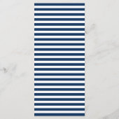 Moderne marineblauw en witte anchor nautical Weddi Menu (Achterkant)