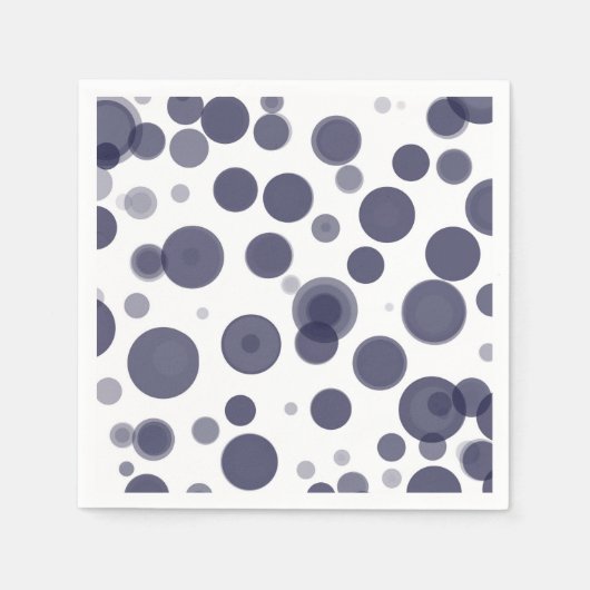 Moderne marineblauw en witte poka dot belle Partij Servet (Voorkant)