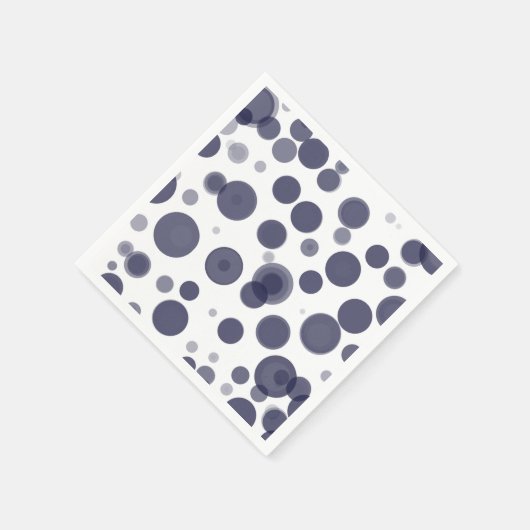 Moderne marineblauw en witte poka dot belle Partij Servet (Hoek)