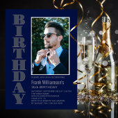 Moderne marineblauw foto van elke grijze leeftijd  kaart