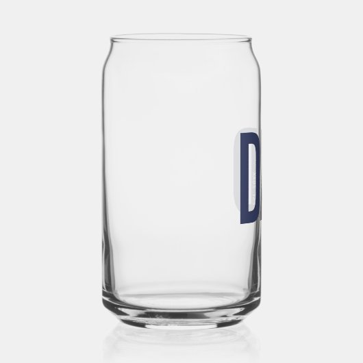 Moderne marineblauw gepersonaliseerd vader opgeric blikvorm glas (Rechts)