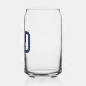 Moderne marineblauw gepersonaliseerd vader opgeric blikvorm glas (Links)