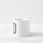 Moderne marineblauw gepersonaliseerd vader opgeric espresso kop (Voorkant)