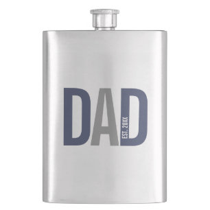 Moderne marineblauw gepersonaliseerd vader opgeric flacon
