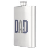 Moderne marineblauw gepersonaliseerd vader opgeric flacon (Links)