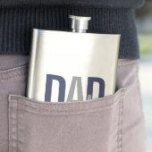 Moderne marineblauw gepersonaliseerd vader opgeric flacon (Voorbeeld)