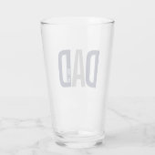Moderne marineblauw gepersonaliseerd vader opgeric glas (Achterkant)