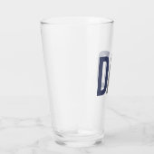 Moderne marineblauw gepersonaliseerd vader opgeric glas (Rechts)
