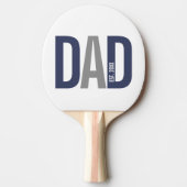 Moderne marineblauw gepersonaliseerd vader opgeric tafeltennisbatje (Voorkant)