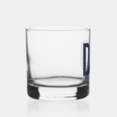 Moderne marineblauw gepersonaliseerd vader opgeric whisky glas (Rechts)