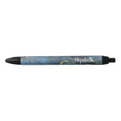 Moderne marineblauw goudgrijze Geode Pen (Voorkant)