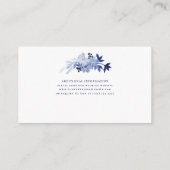 Moderne marineblauw - QR-code bruiloft - details Informatiekaartje (Achterkant)