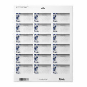 Moderne marineblauw Silver-ballon Glitter Birthday Etiket (Full Sheet)