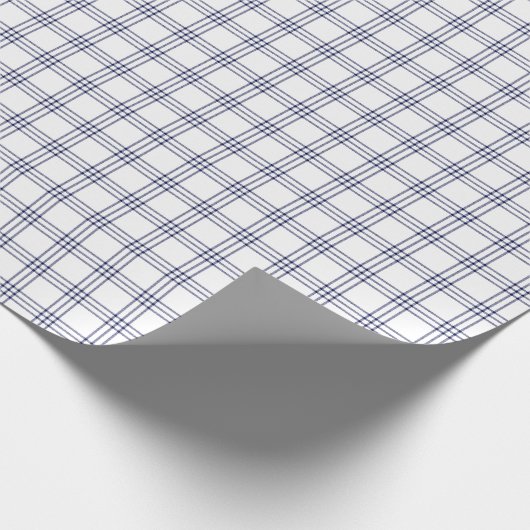 Moderne marineblauw speldenpapier cadeaupapier (Hoek)