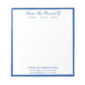 Moderne marineblauw van de ouders van Notitieblok (Voorkant)