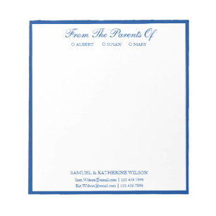 Moderne marineblauw van de ouders van Notitieblok