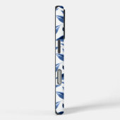 Moderne marineblauw Waterverf laat patroonpatroon  Case-Mate iPhone Case (Achterkant / Rechts)