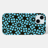 Moderne marineblauw zwart patroon Case-Mate iPhone case (Achterkant (horizontaal))
