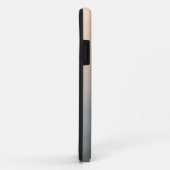 Moderne marineblauwe bloemen iPhone Case (Achterkant/rechts)