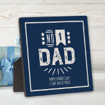 Moderne  marineblauwe crème Beste Vaderdag Fotoplaat<br><div class="desc">Vier papa met onze hartelijke Vaderdag Kaart! Show je vader hoeveel hij voor je betekent met onze speciaal ontworpen Vaderdag plaque. Met de citaten "No.1 Dad" is deze kaart de perfecte manier om je waardering en liefde uit te drukken. Maak deze Vaderdag onvergetelijk met een plaquette die echt shows hoeveel...</div>