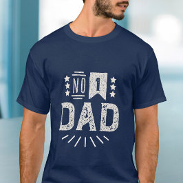 Moderne  marineblauwe crème Beste Vaderdag T-shirt