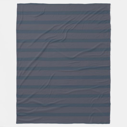 Moderne marineblauwe pruim gestreept fleece deken (Voorkant)