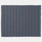Moderne marineblauwe pruim gestreept fleece deken (Voorkant (Horizontaal))