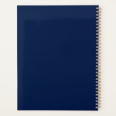 Moderne marineblauwe rand aangepaste kantoorartike planner (Achterkant)