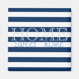 Moderne marineblauwe strepen, startpagina magneet