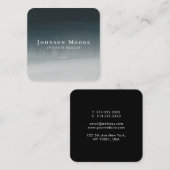 Moderne marineblauwe Waterverf Abstract Vierkante Visitekaartje (Voorkant / Achterkant)