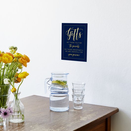 Moderne marineblauwFolie Huwelijkscadeaus Folie Afdrukken (Laag (Keuken))