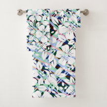 Moderne marineblauwmint groen afdrukken