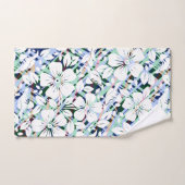 Moderne marineblauwmint groen afdrukken bad handdoek (Handdoek)