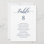 Moderne marineblauwschaal voor het tabelnummer kaart (Achterkant)