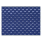 Moderne marineblauwwitte sterren tafelkleed (Voorkant (Horizontaal))