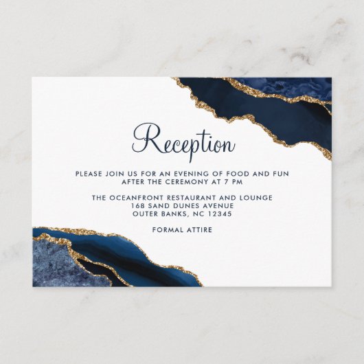 Moderne marinebruinbruistoestel informatiekaartje (Voorkant)