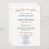 Moderne marinecertificering met Gold Script minima Programmakaart (Voorkant / Achterkant)