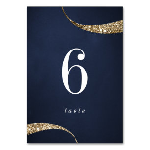 Moderne marinegouden glitterstrepen kaart