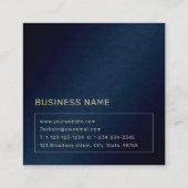 Moderne marinegoudmonogram - op maat - professione vierkante visitekaartje (Achterkant)