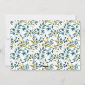 Moderne marinegoudWaterverf met kerstmis Feestdagenkaart (Achterkant)