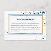 Moderne marinekaart voor gouden bruiloft informatiekaartje (Voorkant)