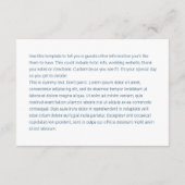 Moderne marinekaart voor gouden bruiloft informatiekaartje (Achterkant)